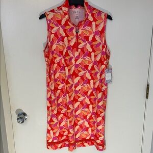 Stella Parker Floral Golf/ Pickleball/ Sport Dress - Red, Pink, Coral